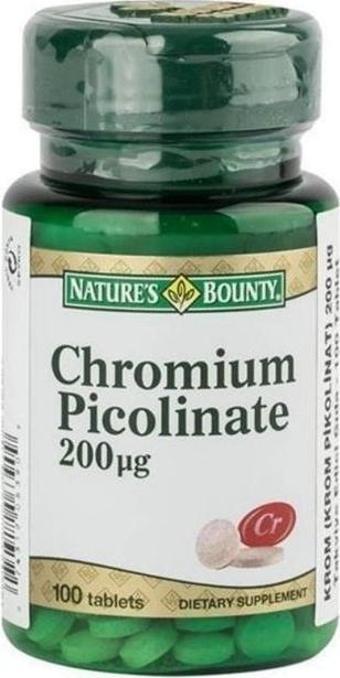 Chromium Picolinate 200 mcg Takviye Edici Gıda 100 Tablet