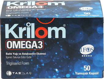 Krilom Omega 3 Balık Yağı Ve Akstantin İçeren Takviye Edici Gıda Kapsül 50 Yumuşak Kapsül