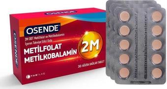 Osende 2M ODT Metilfolat ve Metilkobalamin İçeren Takviye Edici Gıda 30 Kapsül