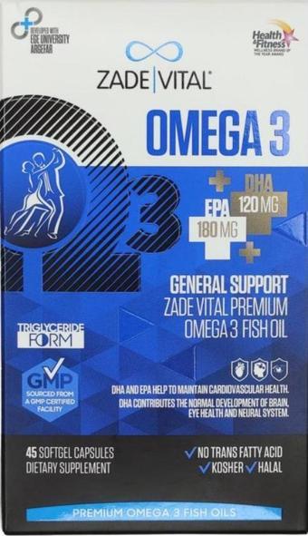 Premium Omega 3 Genel Destek Balık Yağı 45 Yumuşak Kapsül