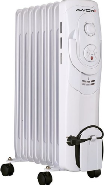 Awox Dilimfit Plus 8F 2400 W 8 Dilim Fanlı Yağlı Radyatör Beyaz