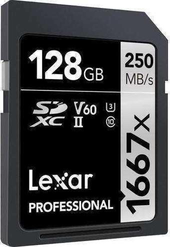 Lexar 128GB 1667x 250MB/s SD Hafıza Kartı