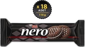 Eti Nero Kakaolu Kremalı Bisküvi 110 gr x 18 Adet