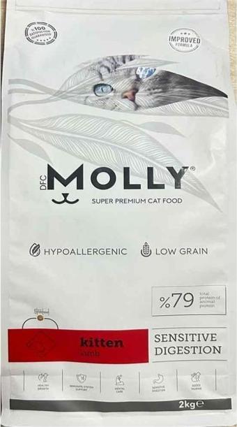 Molly Hipoalerjenik Düşük Tahıllı Kuzu Etli Yavru Kedi Maması 2 kg