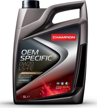 CHAMPION OEM SPECIFIC 0W20 LS-FE C5 SN PLUS Motor Yağı 5L.