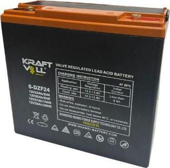 Kraftvoll 12V 25Ah Jel Elektrikli Motosiklet Aküsü 18090001