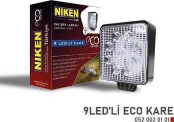 Niken Calışma Lambası 9 Ledli Kare ECO Seri 27-22W 12V 24V 052 002 01 01