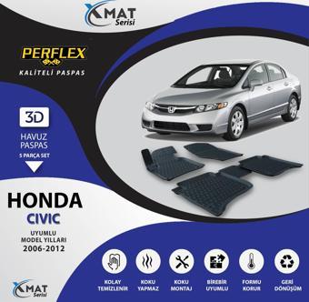 Perflex Paspas 3D Havuzlu X-Mat Cıvıc 2006-2012