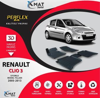 Perflex Paspas 3D Havuzlu X-Mat Clıo 3 2005-2013