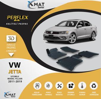Perflex Paspas 3D Havuzlu X-Mat Jetta 2011-2019