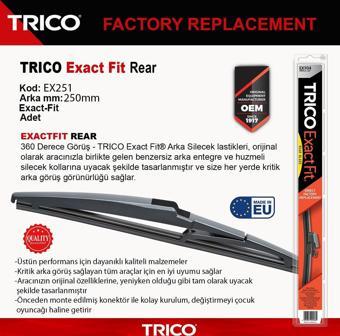 Trico EXACTFIT Arka Tek Silecek 250mm EX251