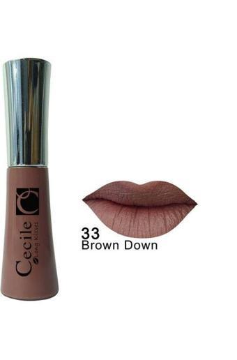 Cecile Long Kisses Lipgloss Likit Kalıcı Ruj No:33 Brown Down