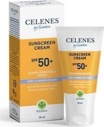 Celenes by Sweden Herbal Güneş Kremi Kuru Ve Hassas Ciltler 50+ Spf 50 Ml