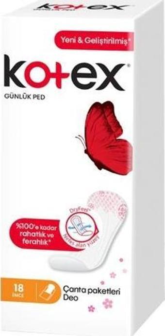 Kotex İNCE GÜNLÜK 18 LI PED PARFÜMLÜ