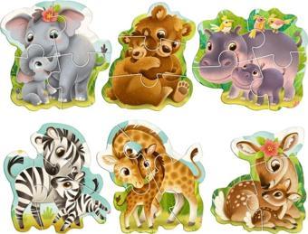 Lovely Puzzle Orman Hayvanları Jungle Animals - 6 Hayvan 21 Parça 18Ay+