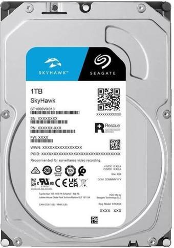 Seagate Skyhawk ST1000VX013 3.5 1TB 256MB 5400RPM 7/24 Güvenlik Diski