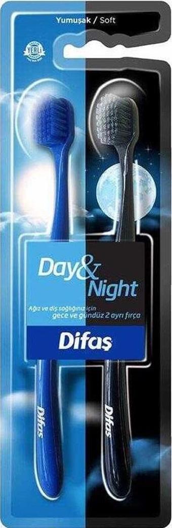 Difaş Day & Night Diş Fırçası Yumuşak 2'li