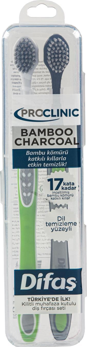 Diş Fırçası Proclinic Bamboo Chorcoal 1+1