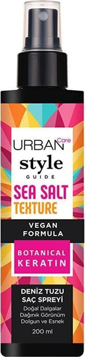 Urban Care Style Guide Deniz Tuzu Etkili Doğal Dalga Sağlayan Saç Spreyi-Vegan-200 ML