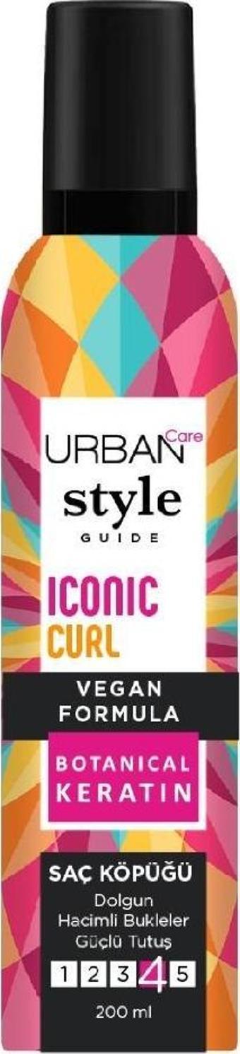 Urban Care Style Guide Iconic Curl Hacimli Bukleler Sağlayan Saç Köpüğü-güçlü Tutuş-vegan-200 ml