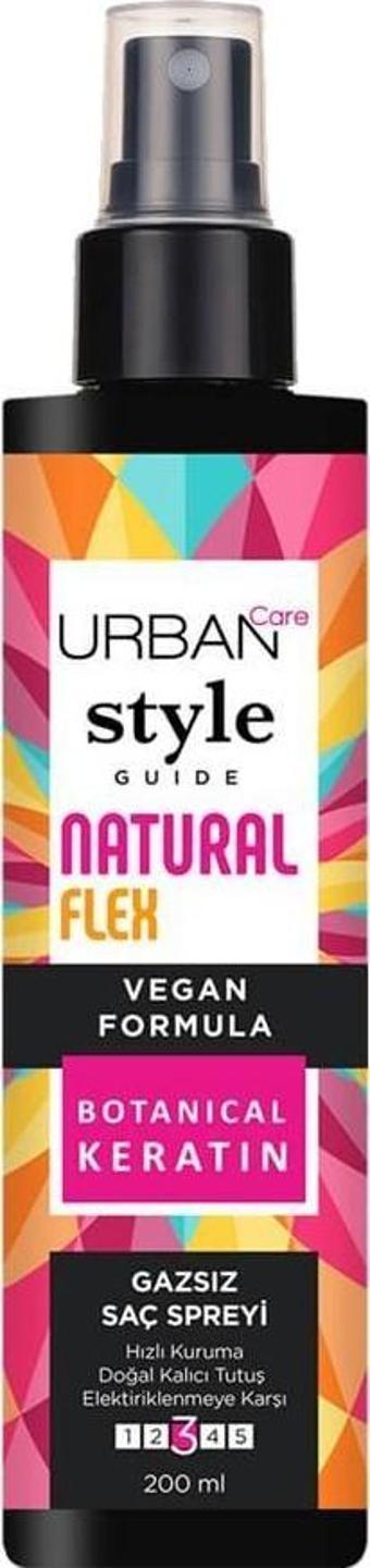 Urban Care Style Guide Natural Flex Gazsız Saç Spreyi-doğal Ve Kalıcı Tutuş-vegan-200ml