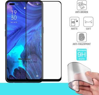 Microsonic Oppo Reno 4 Seramik Matte Flexible Ekran Koruyucu Siyah