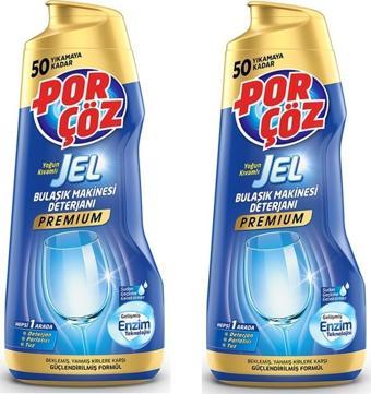 Porçöz Premium 900 Ml 50 Yıkama Yoğun Kıvamlı Bulaşık Jel Deterjanı 1+1 2 Adet