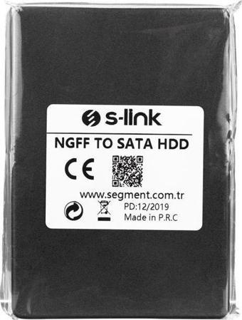 S-link NGFF TO SATA Harici 2.5" Siyah Hdd Kutusu