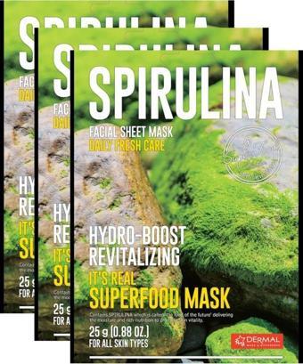 Nem ve Canlandırıcı Spirulina Maskesi 25 gr 3'lü Set