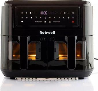 Robwell Se12 2İn1 Çift Cam Kapaklı 4.5+4.5 Dijital 9 Litre Air Fryer