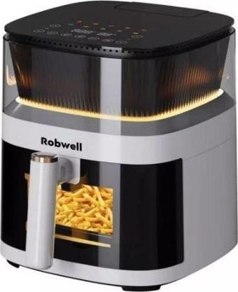 Robwell Robx Rxo5 Son Teknoloji Otomatik Buhar Püskürtmeli Airfryer 10 Renkli Işıklı Menü