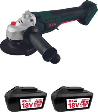 Klpro KLAT18B-80 18V/8.0AH Li-Ion 115MM Kömürsüz Profesyonel Avuç Taşlama