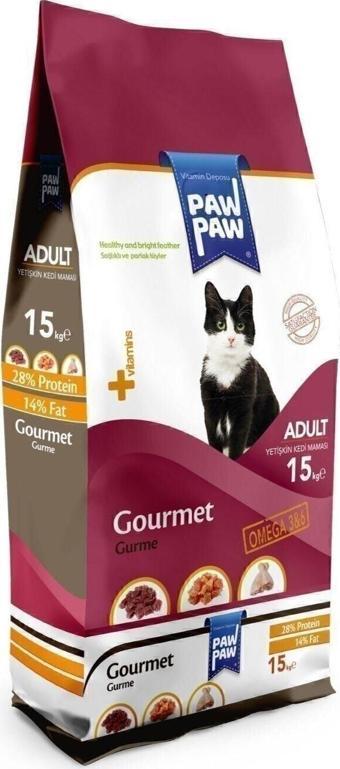 Paw Paw Gurme Renkli Kedi Maması 15 Kg