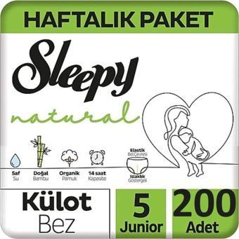 Sleepy Natural Külot Bez 5 Beden Junior 200 Adet