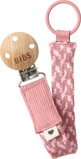 Bibs Paci Braid Emzik Askısı -Dusty Pink/Baby Pink