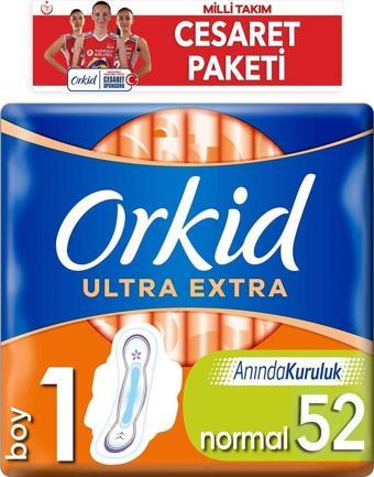 Orkid Hijyenik Ped Ultra Extra Normal 52'Li Milli Takım Cesaret Paketi