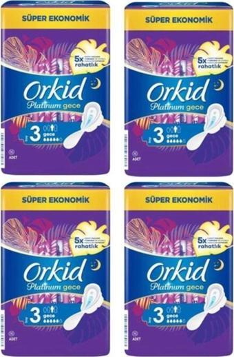 Orkid Platinum Gece 3 Boy 16 Lı ( Toplam 4 Paket 64 Adet )