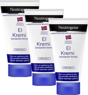 Neutrogena Norveç Formülü El Kremi Parfümlü 50 Ml X 3 Adet