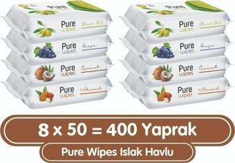 Pure Baby Wipes Islak Havlu 8X50 (400 Yaprak)