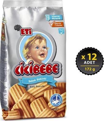 Eti Cicibebe Bebek Bisküvisi 172 g x 12 Adet