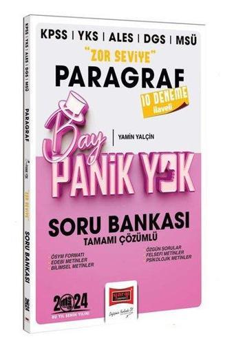 2024 KPSS YKS MSÜ Bay Panik Yok Paragraf Zor Seviye Tamamı Çözümlü Soru Bankası - Yamin Yalçin - Yargı Yayınları