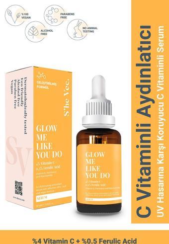 GLOW ME LIKE YOU DO - Aydınlatıcı ve Cilt Tonu Eşitleyici Leke Karşıtı C Vitamini Serum 30ml