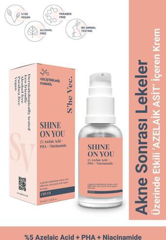 SHINE ON YOU - Azelaik Asit Hassas Ciltler İçin Akne ve Leke Karşıtı Bariyer Koruyucu Krem 30ml