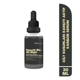SMOOTH ME-ALL NIGHT -Aktif Kömür ve AHA BHA İçeren Cilt Kusurları Karşıtı Niacinamide %5 Serum 30ml