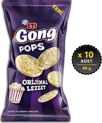 Eti Gong Pops Sade 80 g x 10 Adet