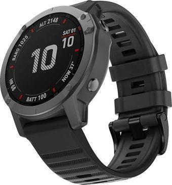 Microsonic Garmin Fenix 7X Sapphire Solar Kordon Quick Fit Strap Band Siyah