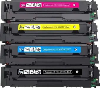 hementoner HP 415A (W2030A-2031A-2032A-2033A) M454/M479 Muadil Takım Toner (Chipsiz)