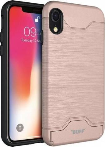 Buff iPhone XR ile Uyumlu Slim Folder Kılıf Rose Gold