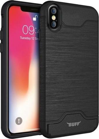 Buff iPhone Xs Max ile Uyumlu Slim Folder Black