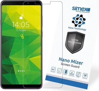 Simex Galaxy A9 2018 ile Uyumlu Şeffaf Ekran Koruyucu CEK-110 Nano Mizer